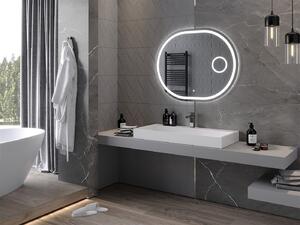 Mexen Umba, LED kúpeľňové zrkadlo s podsvietením a kozmetickým zrkadlom 100 x 80 cm, 6000K, ochrana proti zahmlievaniu, 9822-100-080-611-00