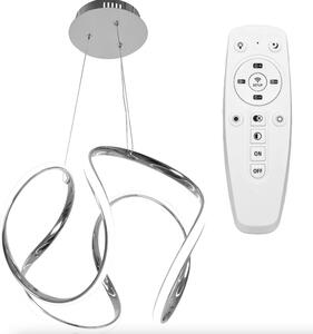 Elegantné moderné LED stropné svietidlo s diaľkovým ovládaním chróm