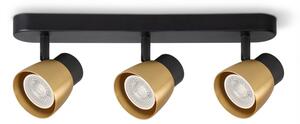 Brilagi - LED RGBW stmievateľné bodové svietidlo NUGGET 3xGU10/4,8W/230V čierna/zlatá