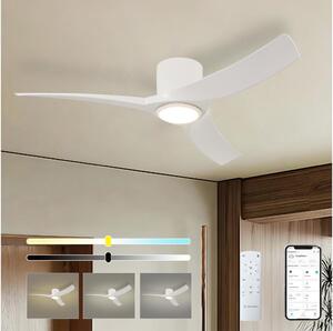ZEVENTI - LED stropný ventilátor ORBITO LED/24W/230V Wi-Fi Tuya biely + diaľkové ovládanie