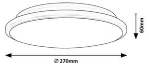 Rabalux 71127 - LED Stropné svietidlo ENGON LED/18W/230V 4000K strieborná 27 cm