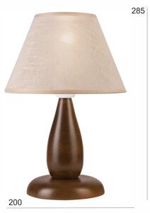 Stolná lampa PERA 1xE27/60W/230V tmavohnedá/buk