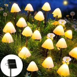 Joycome, solárne svietidlá "húby" s 20 LED diódami, dekorácia do záhrady, 2 režimy osvetlenia