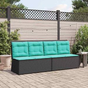 Maison Exclusive - Záhradná lavička Čierna Poly-rattan