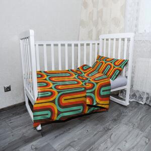 Sablio Mikroplyšové detské obliečky do postieľky Retro vlny - 130x90 / 40x60