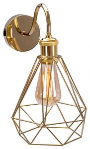 Toolight, nástenná lampa Loft 1xE27 392229, zlatá, OSW-09681