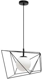 Toolight, závesná stropná lampa 1xE27 APP1022-1CP, čierna-biela, OSW-06112