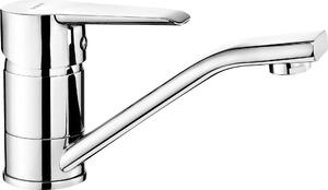 Basin mixer with swivel spout