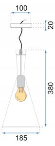 Toolight, závesné stropné svietidlo COSTA B 1xE27, čierna-zlatá, OSW-00116