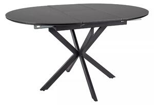 Signal Jedálenský rozkladací stôl Gaston, 100-135cm, matná čierna / matná čierna