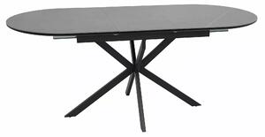 Signal Jedálenský rozkladací stôl Gaston, 140-180cm, matná sivá / matná čierna