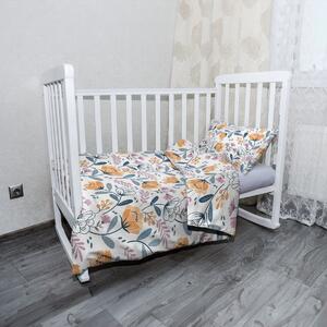 Sablio Mikroplyšové detské obliečky do postieľky Rozkvitnutá záhrada - 130x90 / 40x60