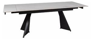 Signal Jedálenský rozkladací stôl Laconi, 160-220cm, matná biela / matná čierna