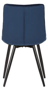 Jedálenská stolička zamatová, modrá CT-384 BLUE4