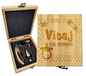 Sablio Darčeková sada na víno Vitaj na svete 3: 147×168×49 mm
