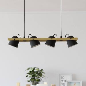 EGLO connect LED stropné svietidlo Hornwood-Z, 4 svetlá, čierne