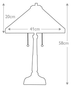 Elstead QZ-STEPHEN-TL - Stolová lampa Tiffany STEPHEN 2xE27/60W/230V
