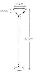Elstead QZ-KAMI-UL - Stojacia lampa Tiffany KAMI 1xE27/100W/230V