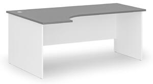 Kancelársky rohový pracovný stôl PRIMO WHITE, 1800 x 1200 mm, ľavý, biela/grafit