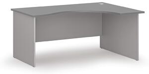 Ergonomický kancelársky pracovný stôl PRIMO GRAY, 1600 x 1200 mm, pravý, sivá/grafit