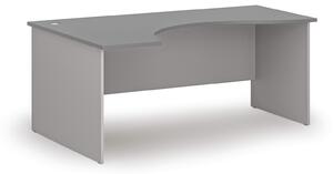 Ergonomický kancelársky písací stôl PRIMO GRAY, 180x120 cm, ľavý, sivá/grafit