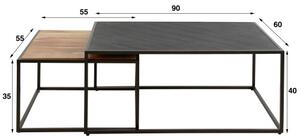 Konferenčný stôl 27-81 Slate 90x60cm 2-set Mix-Komfort-nábytok