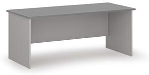 Kancelársky písací stôl rovný PRIMO GRAY, 1800 x 800 mm, sivá/grafit