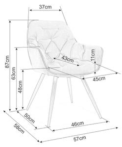 Jedálenská stolička Bria- granátová