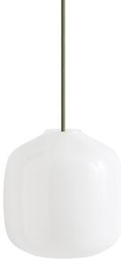 HAY Závesná lampa Buoy Glass Pendant, 200, White, Garden Green