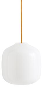 HAY Závesná lampa Buoy Glass Pendant, 200, White, Amber Yellow