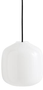 HAY Závesná lampa Buoy Glass Pendant, 200, White, Soft Black