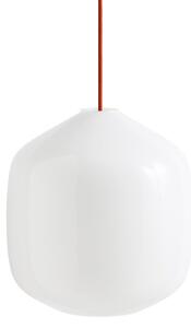 HAY Závesná lampa Buoy Glass Pendant, 300, White, Rusty Red