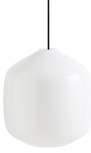 HAY Závesná lampa Buoy Glass Pendant, 300, White, Soft Black