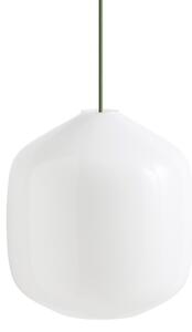 HAY Závesná lampa Buoy Glass Pendant, 300, White, Garden Green