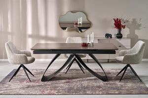 Halmar HILARIO rozkladací jedálenský stôl, doska orechový, nohy - čierny