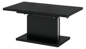 KONDELA Jedálenský/konferenčný rozkladací stôl, čierna matná, 120-200x70 cm, ARTON