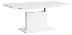 KONDELA Jedálenský/konferenčný rozkladací stôl, biela matná, 120-180x70 cm, OLION