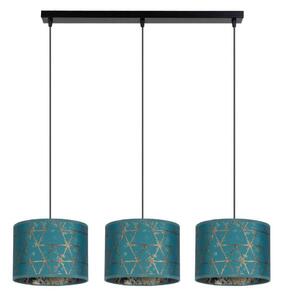 Luster na lanku REZO 3xE27/60W/230V tyrkysová