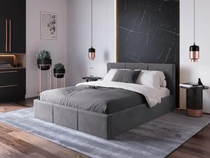 Čalúnená posteľ s úložným priestorom 160x200 TOP Line 7 Grafitová Velvet