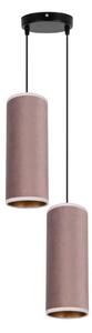 Luster na lanku AVALO 2xE27/60W/230V pr. 20 cm ružová/medená