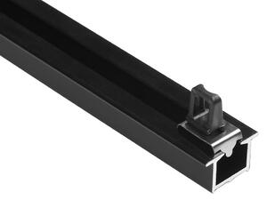 Hliníková jednokoľajová PS podomietková koľajnica s príslušenstvom, čierna Dĺžka: 100 cm, Typ zavesenia: Háčik