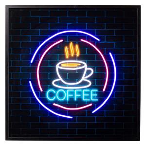 Coffee LED obraz viacfarebný 80x80 cm