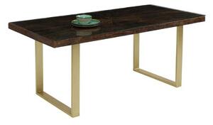 Conley jedálenský stôl hnedý / mosadz 180x90 cm