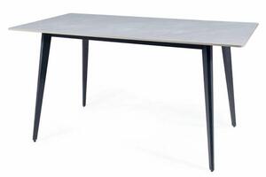 Jedálenský stôl AVY biely mramor/čierna