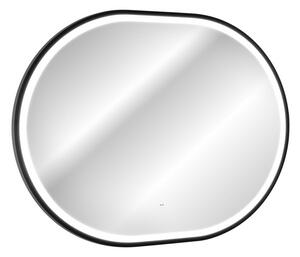 Zrkadlo LED APOLLO BLACK 90x70cm