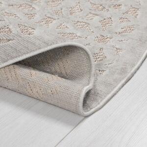 Flair Rugs koberce Kusový koberec Piatto Argento Silver kruh – na von aj na doma - 160x160 (priemer) kruh cm