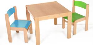 Hajdalánek Detský stolík LUCAS so stoličkami LUCA (modrá, zelená) LUCASLUCAMOZE