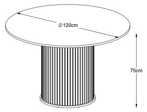 Dizajnový jedálenský stôl Vasiliy 120 cm čierny dub