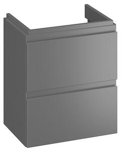 Cersanit Moduo Slim, závesná umývadlová skrinka 50x35x57 cm, antracitová matná, S590-087
