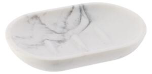 Miska na mydlo Everist Marble, biela